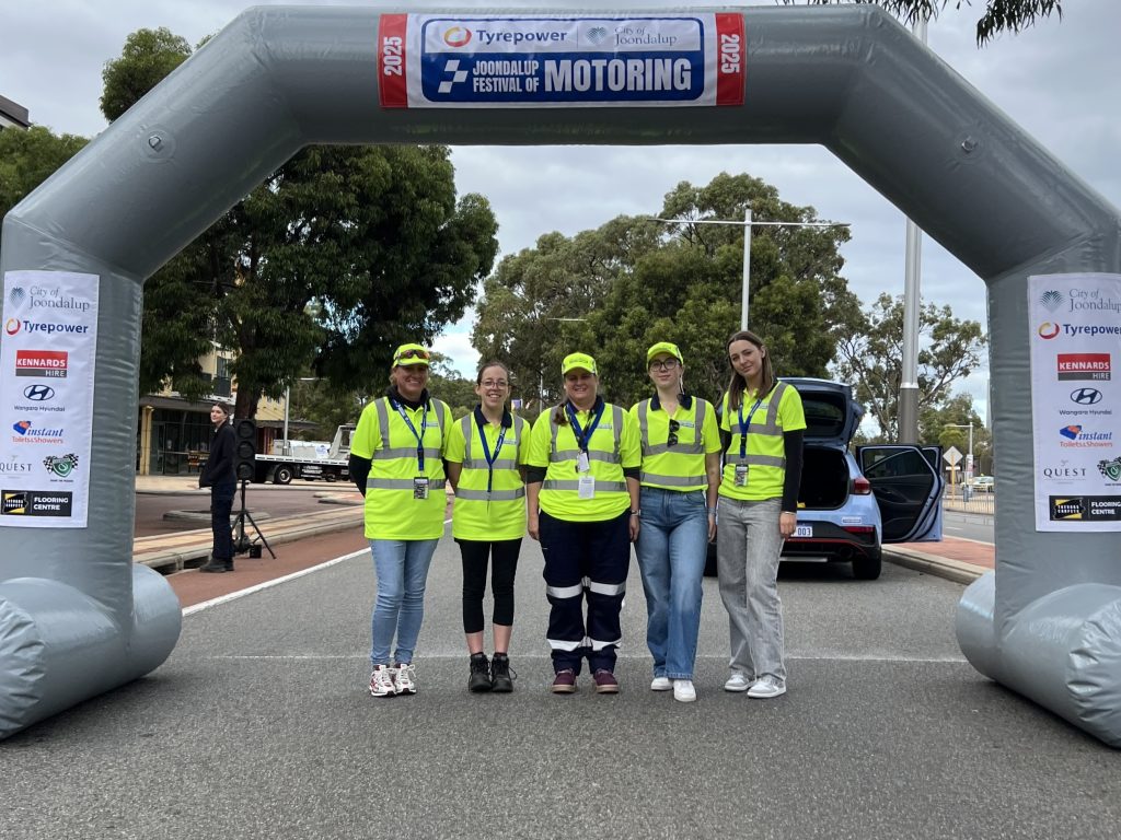 Racing ahead Tyrepower Joondalup Festival of Motoring 2025 all female start line